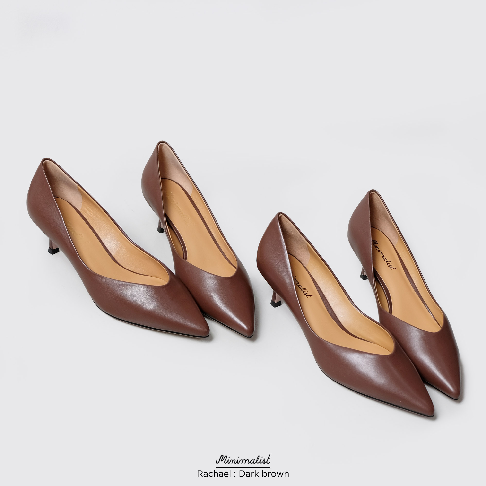 Berri Half Tan Leather Pump Heels by Midas | Shop Online at Midas